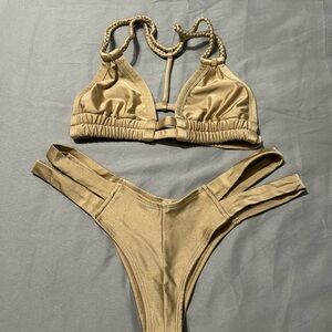 Montce gold bikini set